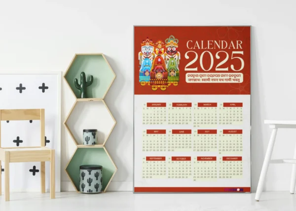 Lord Jagannath 2025 Wall Calendar – 18"x24" | Matt Finish | Spiritual Wall Décor - Image 2