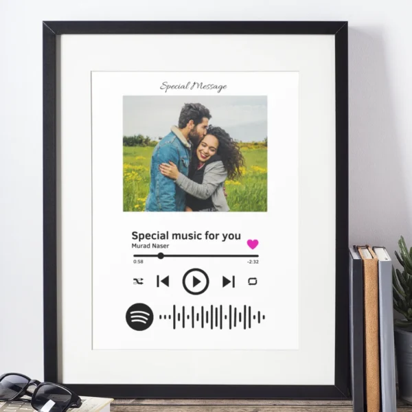 Personalized Spotify Photo Frame – Custom Song Plaque with Your Photo and Text - Image 3