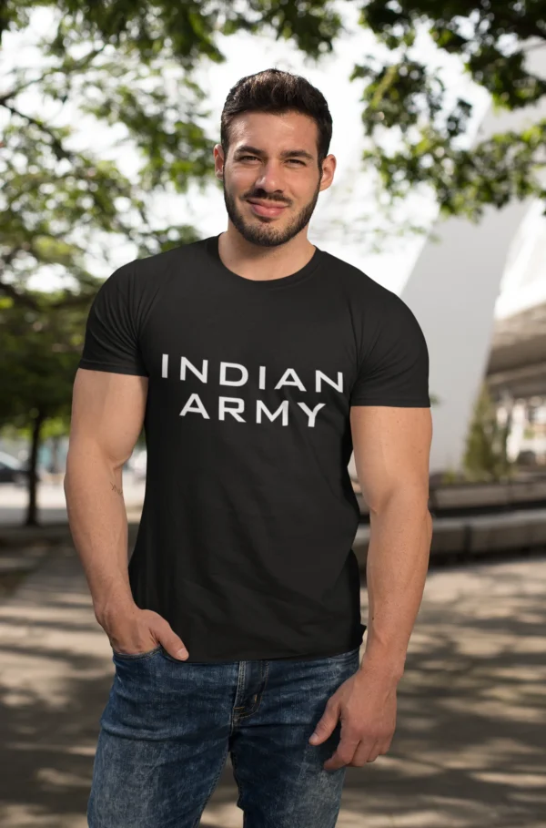 Indian Army Tribute T-Shirt – Unisex Round Neck Cotton Tee for Republic Day 2025 - Image 2