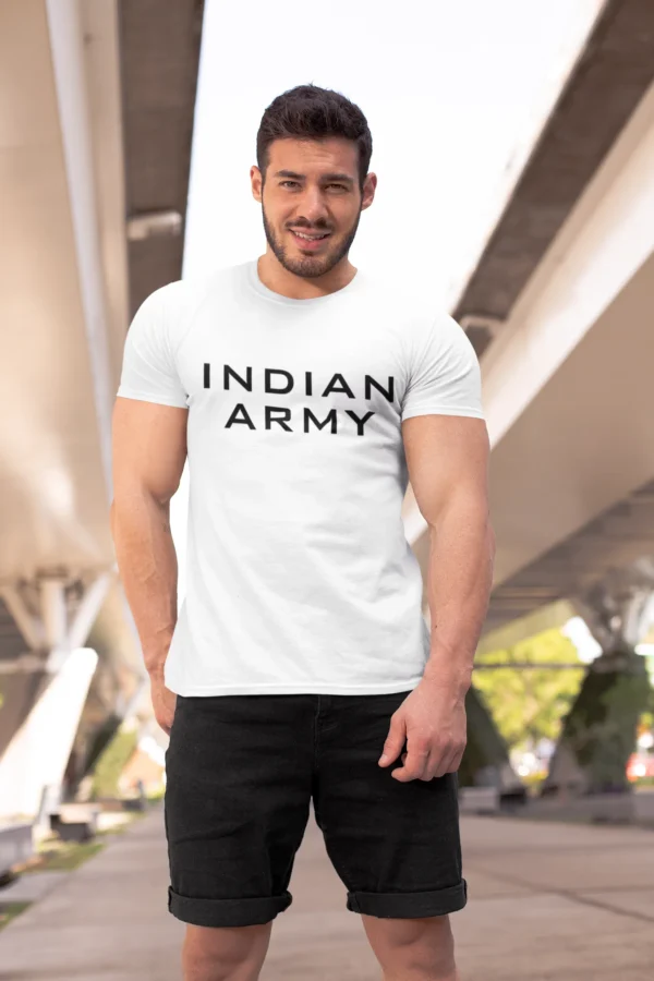 Indian Army Tribute T-Shirt – Unisex Round Neck Cotton Tee for Republic Day 2025