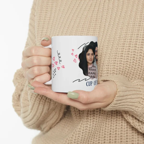 Personalized Love Photo Mug - Customizable 11 Oz Ceramic Mug for Valentine's Day Gift - Image 2