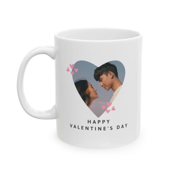 Minimalist Love Quote Mug - Customizable 11 Oz Ceramic Mug for Valentine's Day
