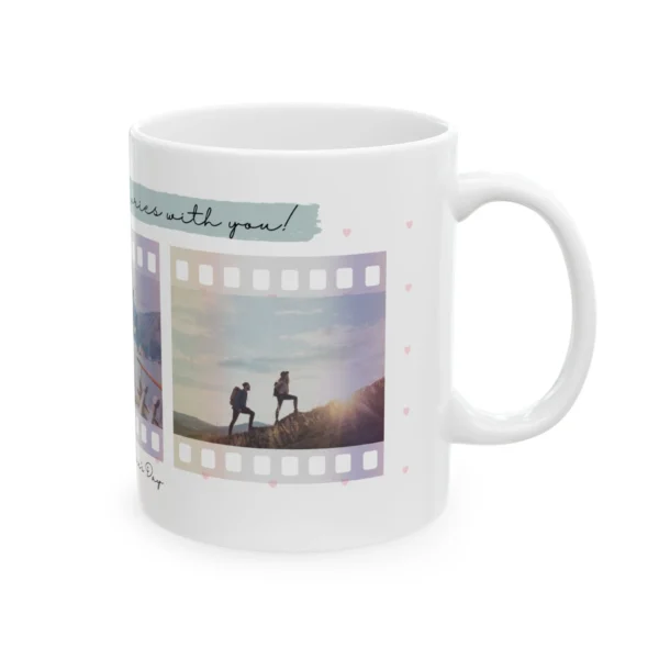 Love Birds Photo Mug - Customizable 11 Oz Ceramic Mug for Valentine's Day - Image 3